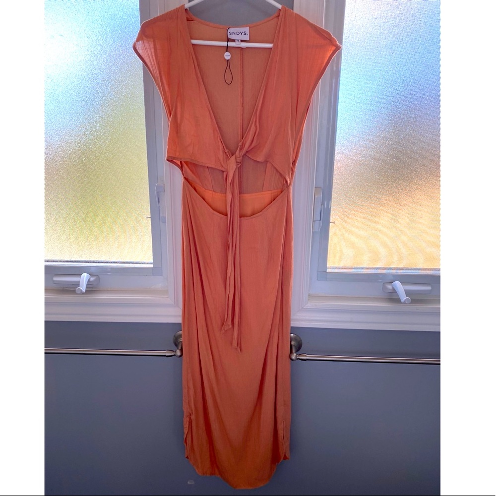 Peach Midi Dress